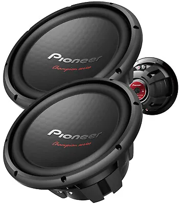 2x Pioneer TS-W300D4 12″ 3200W Total Power DVC 4-Ohm Component Subwoofer 2 Sub • $199