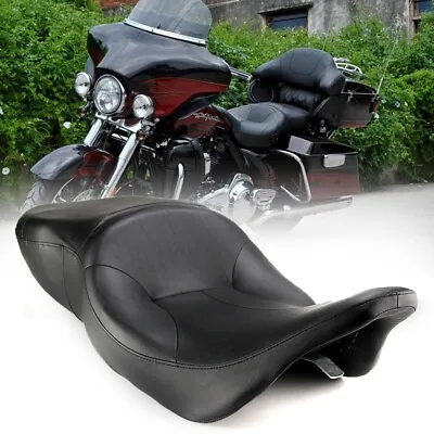 $190.95 • Buy Rider & Passenger 2-Up Seat For Harley Touring Electra Glide Classic FLHTC 97-07