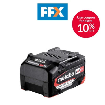£58.49 • Buy Metabo 18LIPO52 18v 5.2Ah Li-ion Slide In Battery Pack 625028000 4061792202221