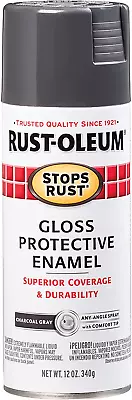 Rust-Oleum Finish 7784830 Anti Rust Spray Paint 12-Ounce Gloss Charcoal Gray • $9.84