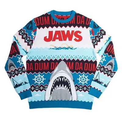 £39.99 • Buy Official Christmas Jumper Ugly Sweater Jaws Shark Movie Horror Xmas Da Dum Bruce
