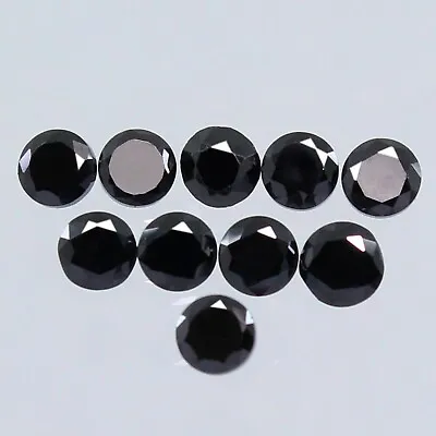 Awesome! Fancy Color VS1 10 Pcs Lot Of 2.20 Mm Round Brilliant Cut Black Diamond • $29.91