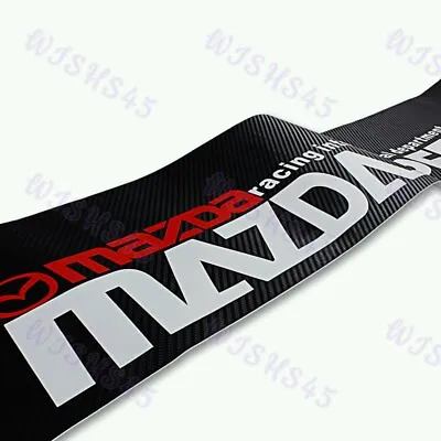 Windshield Carbon Fiber Vinyl Banner For MAZDASPEED Mazda 3 6 RX7 Decal Sticker • $16.88