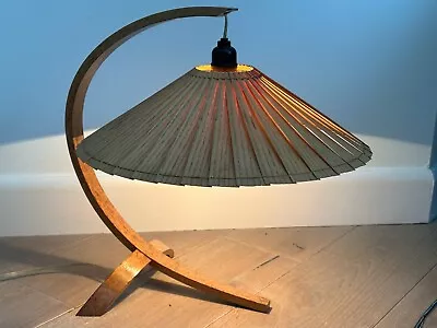 Used Mid Century Bentwood Wooden Lamp By John Lang In Good Condition • $340