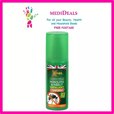 Xpel Mosquito And Insect Repellent Pump Spray 70ml Long Lasting Protection • £4.42