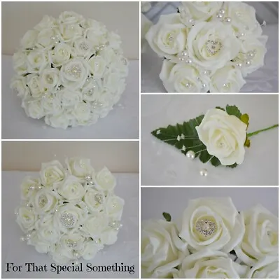 £12.95 • Buy Wedding Bouquet Posy Brooches Pearls Buttonhole Corsage Bridesmaid Flower Girl