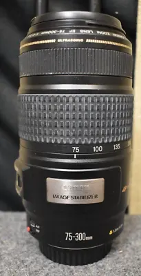 CANON 75-300MM EF ULTRASONIC ZOOM 1:4-5.6 IS Lens W/Caps • $295.39