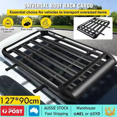 1.27M Aluminium Alloy Car 4WD 4x4 Roof Rack Basket Cargo Luggage Carrier Box Bar • $139.99