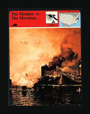 1979 Panarizon  The Monitor Vs The Merrimac  Civil War Story Of America Card  • $2.75