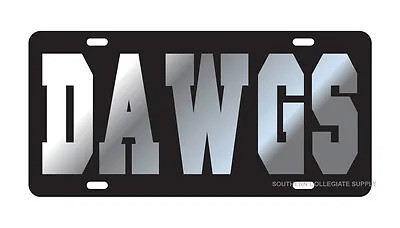 UGA UNIVERSITY OF GEORGIA Bulldogs Black  DAWGS  License Plate / Car Tag  • $24.95