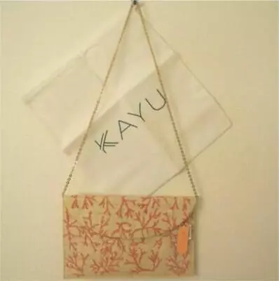 KAYU Straw Envelope Clutch Shoulder Chain Bag In Orange - Brand New/Unused • $100.07