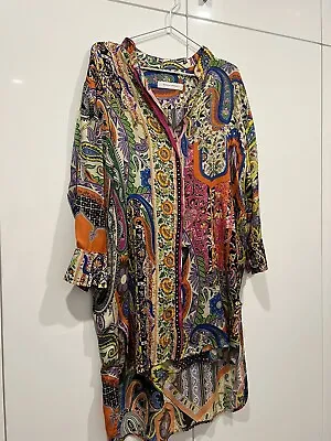 $120 • Buy Scanlan Theodore Floral Silk Long Overlay Blouse