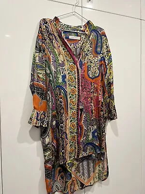 $120 • Buy Scanlan Theodore Floral Silk Long Overlay Blouse