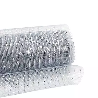 Metallic Decorative Mesh Ribbon Crafts Wreath Door  10 Inch X 10 Yds  25cm X 9M • £9.25