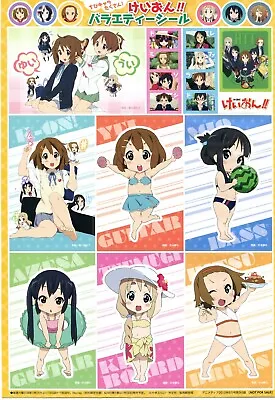 Sticker Promo K-on Anime Hirasawa Yui Akiyama Mio Ritsu Kotobuki Tsumugi Azusa • $8.50