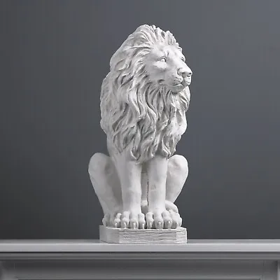 Large Sitting Lion Statue - 54cm / 21.2  - Made In Europe • $469.40