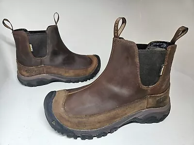 KEEN Anchorage III Mens WP Waterproof Insulated Winter Boots Sz 8 Brown 1017790 • $59.95