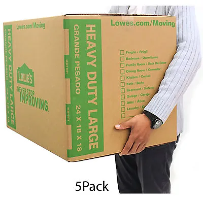  5 Pack Large Heavy Duty Cardboard Boxes 24  X 18  Moving Plain Shipping Packing • $42.99