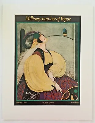 Vintage Vogue Cover Reprint Matted To 14  X18  February 15 1916 EUC • $14.95