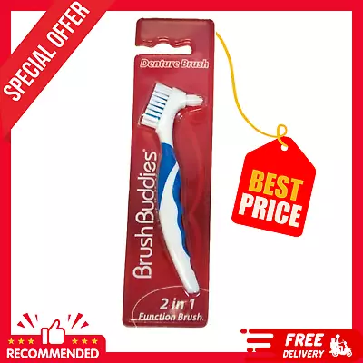 Denture Toothbrush False Teeth Cleaning Brush Ergonomic Handle Bristles New!**** • $2.55