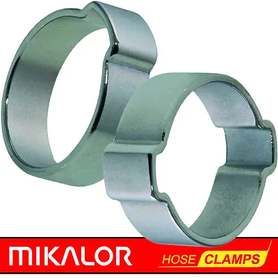 £2.50 • Buy Mikalor Double & Single Ear Clips | O Clamp | Zinc Plated Steel | 10 Or 20 Pack
