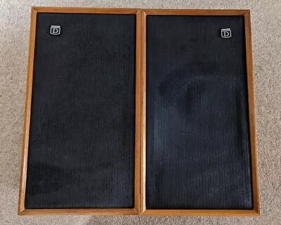 Dynatron LS1828 CT Hi-Fi Stereo Floor Speakers  Original Vintage 1970s Wood  • £64.99