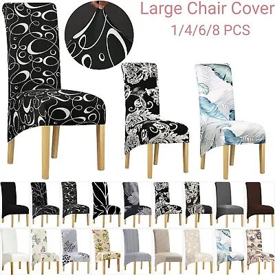 $10.99 • Buy Stretch Dining Chair Covers Large Spandex Seat Slipcover Wedding Cover Removable