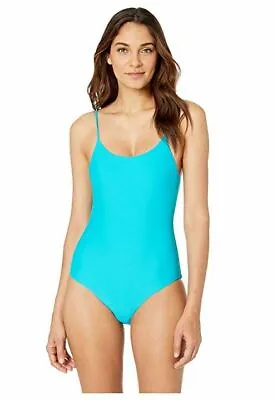 New $250 Body Glove Women'S Blue Stretch Scoop-Neck One-Piece Swimsuit Size L • $19.98