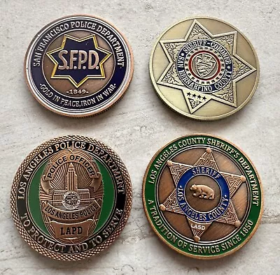 Lot Of 4 Police Challenge Coin. New. Fast Shipping • $69.09