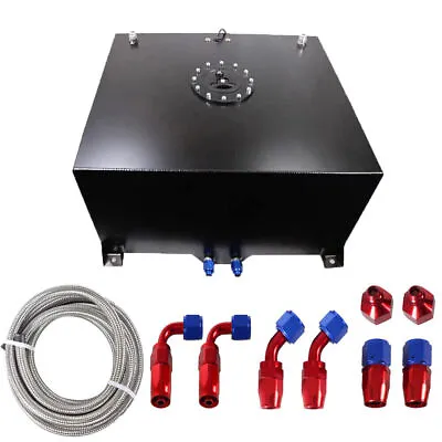 10 Gallon Aluminum Fuel Cell Gas Tank+Cap+Level Sender+Nylon Fuel Line Kit⭐⭐⭐⭐⭐ • $119.88