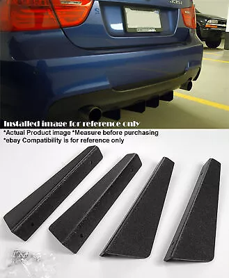 4 Pieces 12  X 2.87  ABS Textured Rear Bumper Diffuser Shark Fin For Hyundai Kia • $29.97