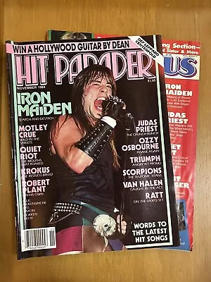 1984 Hit Parader Iron Maiden Circus Lot Of 2 Magazines Def Leopard Hit Songs • $24.99