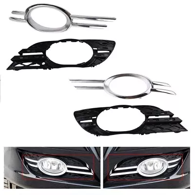 For Mercedes 07-09 E-CLASS W211 Set L&R Fog Light Bumper Cover Grill Chrome Trim • $39.99