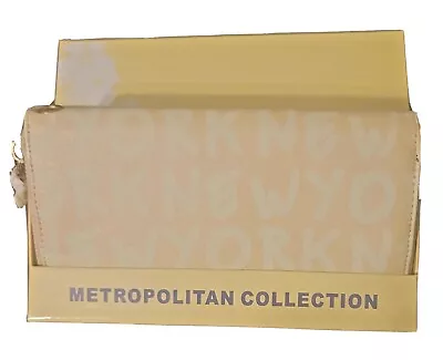 New Metropolitan Collection Women Wallet NEW YORK Gold Color Wristlet • $10