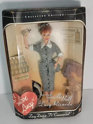 VINTAGE I Love Lucy Barbie Doll  Lucy Does A TV Commercial  1997 Mattel NIB • $21.90