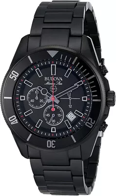 Bulova Men's Marine Star Analog Display Japanese Black Watch 98B231 MSRP: $499 • $149