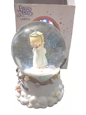 VTG 2001 Precious Moments Snow Globe Hark The Herald Angels Sing Musical Enesco • $15.99