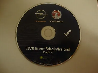 Vauxhall Opel CD70 Navigation Disc UK/Ireland - Version 2014/2015 • £39