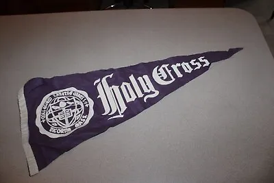 Vintage Holy Cross University Crusaders Felt 12X28 NCAA Boston Massachusetts • $21.95