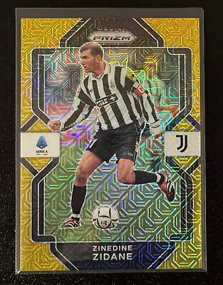 2022-23 Panini Chronicles Prizm Zinedine Zidane Gold Mojo /10 Juventus • £590