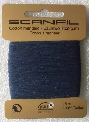 NAVY Scanfil 15M Mending Darning COTTON  Repair Thread • £2.05