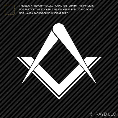 (2x) Freemasonry Sticker Die Cut Decal Freemasons Masonic Square And Compass • $4.99