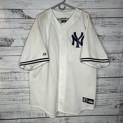 Vintage Majestic New York NY Yankees Mariano Rivera #42 MLB Jersey USA Men’s 2XL • $49.99