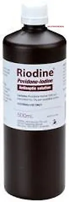 Povidone Iodine Antiseptic Solution 500ml (X1) Riodine. • $35