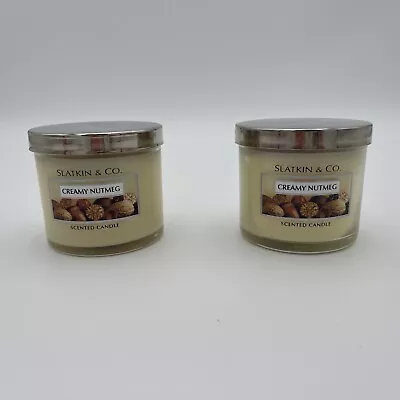 Two Slatkin & Co Scented Candle Creamy Nutmeg 4 Oz • $24.99