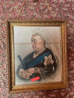 Queen Victoria's Print By ALF COOKE QUEENS PRINTER LEEDS SIGNED 21  BY 25  • $399