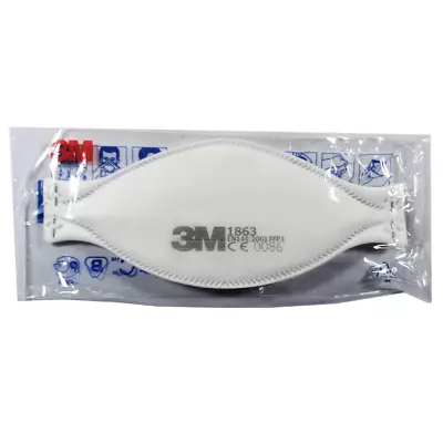 3M 1863 FFP3 Type IIR Respirator Face Mask - White (our Ref: Non Plus) • £1.25