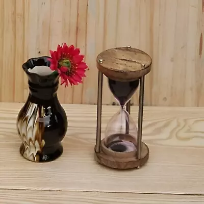 Hourglass Sand Timer 7 Minutes Decorative Sandglass Clock Modern Hour Glass • $53.50