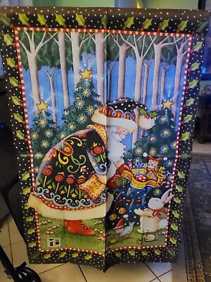 Mary Engelbreit SANTA WITH TOYS VERY COLORFUL LIKE Large Outdoor Flag 28 × 38. • $48.99