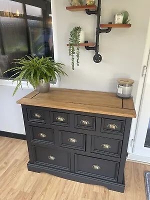£150 • Buy Black Mexican Pine Merchants Chest Drawers